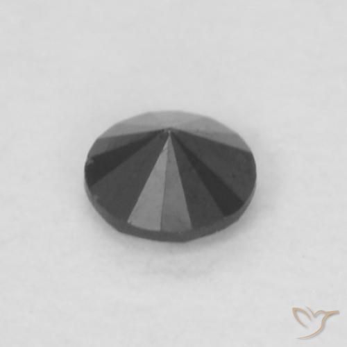 Diamond Gemstone in 2.1 mm (calibrated) Size for Sale, Diamond Stone in Black Color