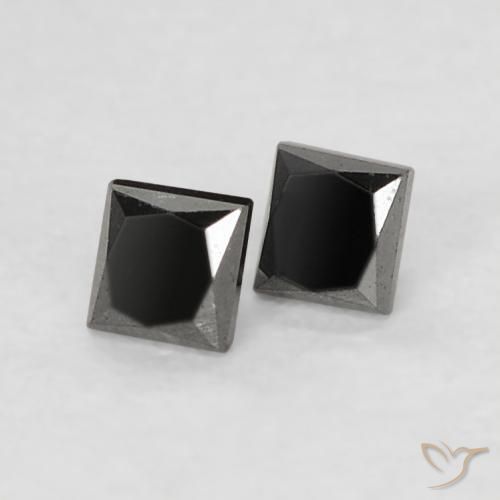 0.12 carat Black Diamond Gemstones for Sale Princess Cut loose Diamond from India Natural Untreated Gems ID 677824