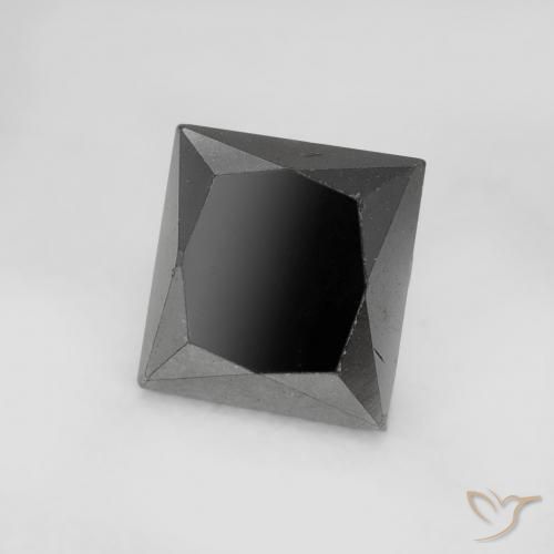0.99 ct Black Diamond Stone, Natural Diamond in Princess-Cut Shape for Sale