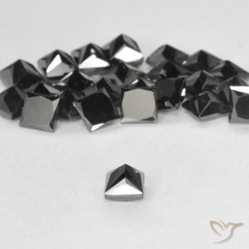 Diamond Gemstones in 2.6 x 2.5 mm Size for Sale, Diamond Stones in Black Color