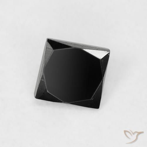 0.12 ct Black Diamond, 2.8 x 2.7 mm Princess Cut From India, Photo A
