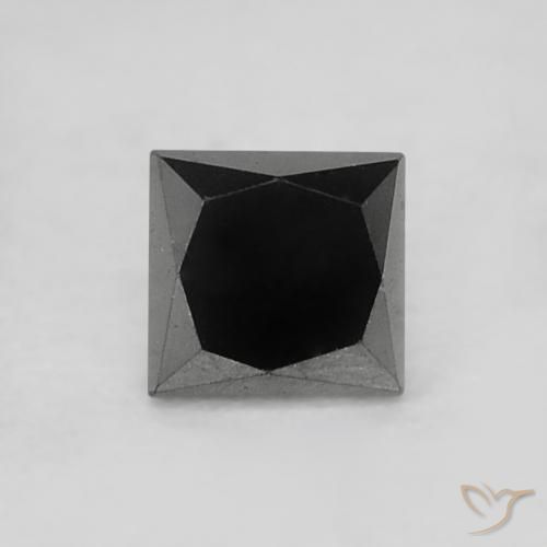 0.23ct Natural Black Diamond, Square, Opaque
