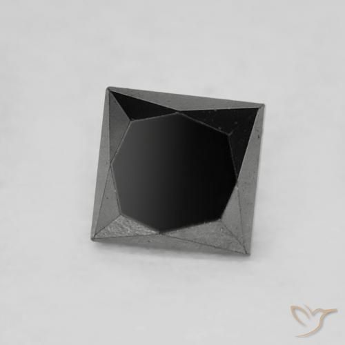 0.23 ct Black Diamond Stone, Natural Diamond in Princess-Cut Shape for Sale