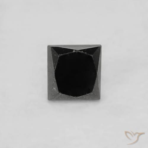 0.04ct Natural Black Diamond, Square, Opaque