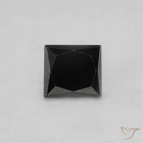 0.07 ct Black Diamond, 1.9 x 1.8 mm Princess Cut From India, Photo A