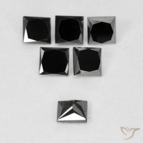 Diamond Gemstones in 2.6 x 2.6 mm Size for Sale, Diamond Stones in Black Color