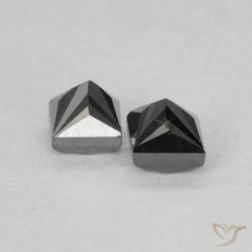 Diamond Gemstones in 2.1 x 2.1 mm Size for Sale, Diamond Stones in Black Color