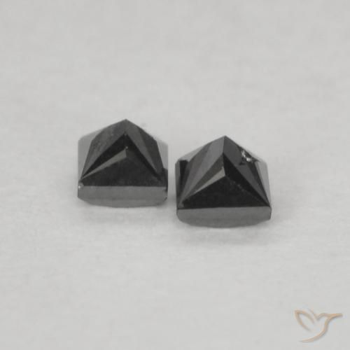 Diamond Gemstones in 2 x 2 mm (calibrated) Size for Sale, Diamond Stones in Black Color