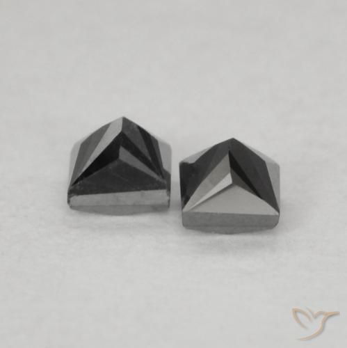 Diamond Gemstones in 2.1 x 2 mm Size for Sale, Diamond Stones in Black Color