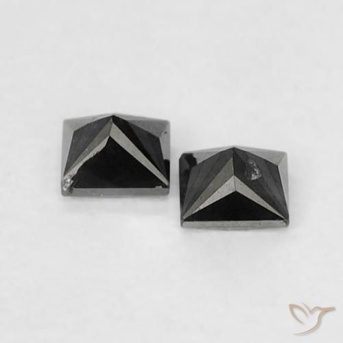 Diamond Gemstones in 2.2 x 2.1 mm Size for Sale, Diamond Stones in Black Color
