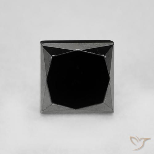 0.36ct Natural Black Diamond, Square, Opaque
