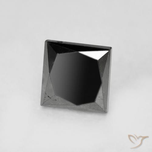 0.27ct Natural Black Diamond, Square, Opaque