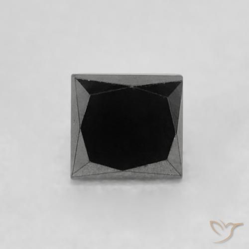 0.28ct Natural Black Diamond, Square, Opaque