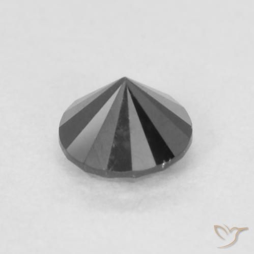 Diamond Gemstone in 3.5 mm (calibrated) Size for Sale, Diamond Stone in Black Color