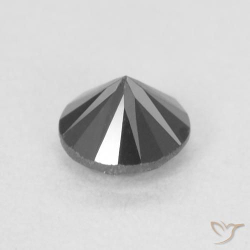 Diamond Gemstone in 3.5 mm (calibrated) Size for Sale, Diamond Stone in Black Color