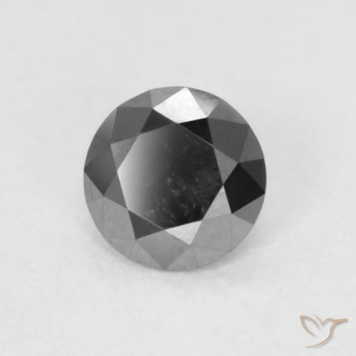 0.17 ct Black Diamond Stone, Natural Diamond in Diamond-Cut Shape for Sale