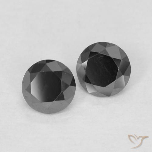 0.24 ctw Black Diamond Stones, Natural Diamond in Diamond-Cut Shape for Sale