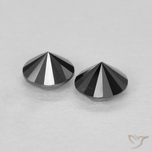 Diamond Gemstones in 3 mm (calibrated) Size for Sale, Diamond Stones in Black Color