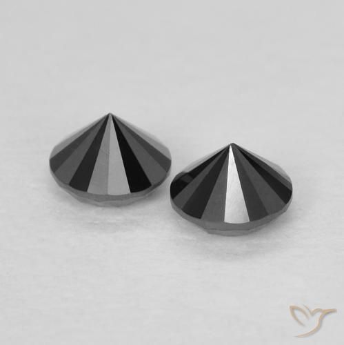 Diamond Gemstones in 3 mm (calibrated) Size for Sale, Diamond Stones in Black Color