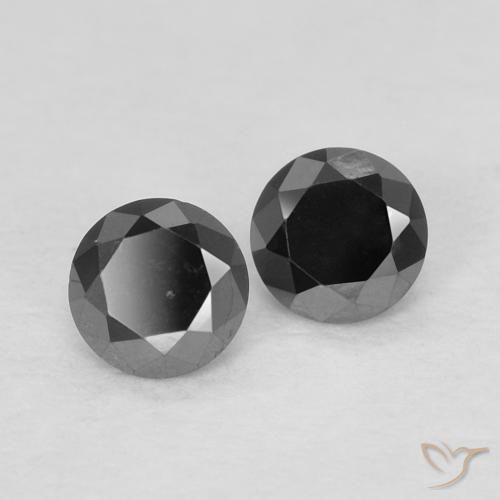 0.23 ctw Black Diamond Stones, Natural Diamond in Diamond-Cut Shape for Sale