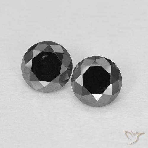0.22 ct Black Diamond, 3 mm Diamond Cut From India, Photo A