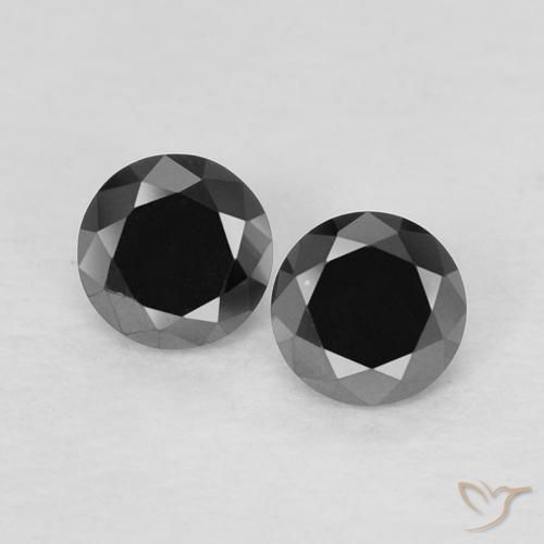 0.27 ct Black Diamond, 3 mm Diamond Cut From India, Photo A