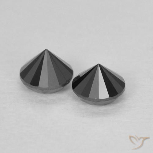 Diamond Gemstones in 3 mm (calibrated) Size for Sale, Diamond Stones in Black Color