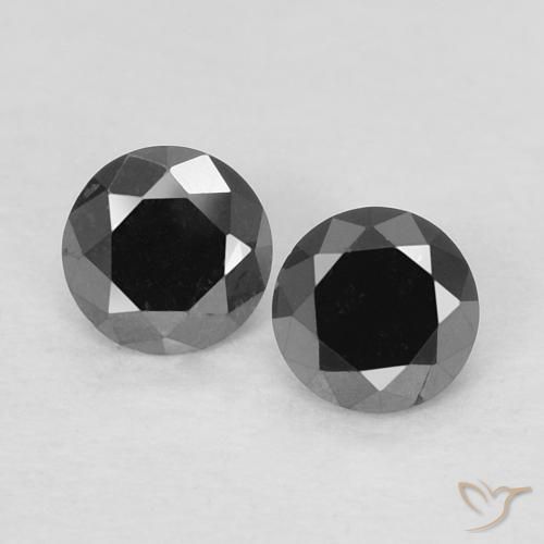 0.26 ct Black Diamond, 3 mm Diamond Cut From India, Photo A