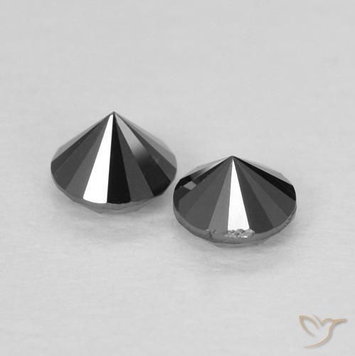 Diamond Gemstones in 3 mm (calibrated) Size for Sale, Diamond Stones in Black Color