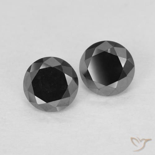 0.27 ctw Black Diamond Stones, Natural Diamond in Diamond-Cut Shape for Sale