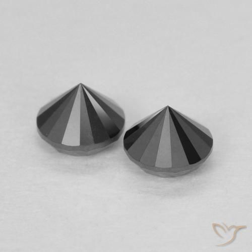 Diamond Gemstones in 3 mm (calibrated) Size for Sale, Diamond Stones in Black Color