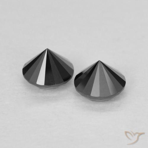 Diamond Gemstones in 3 mm (calibrated) Size for Sale, Diamond Stones in Black Color