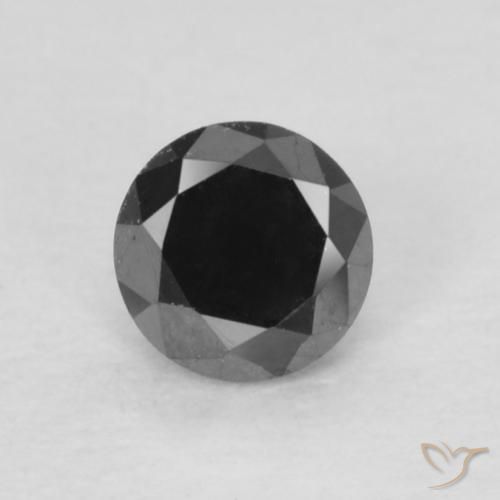 0.15ct Natural Black Diamond, Round, Opaque