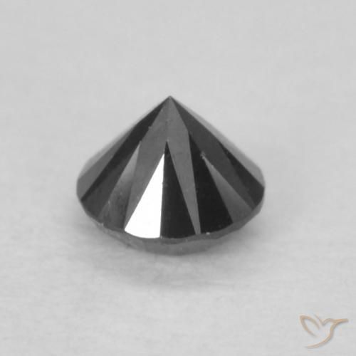 Diamond Gemstone in 3 mm (calibrated) Size for Sale, Diamond Stone in Black Color