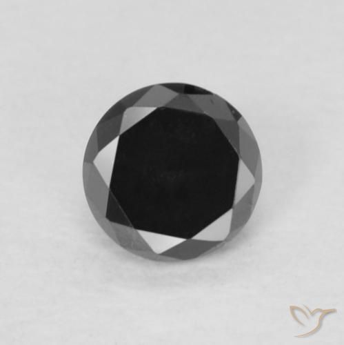 0.15ct Natural Black Diamond, Round, Opaque