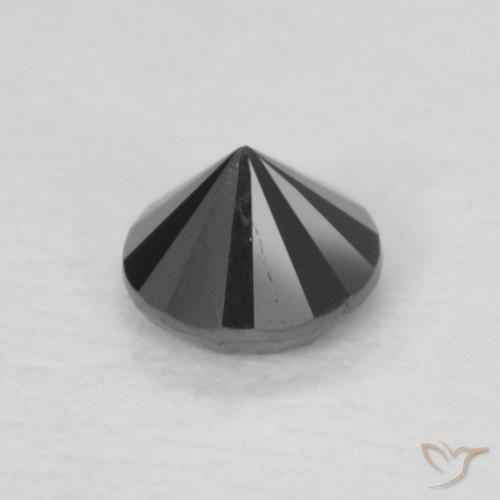 Diamond Gemstone in 3 mm (calibrated) Size for Sale, Diamond Stone in Black Color