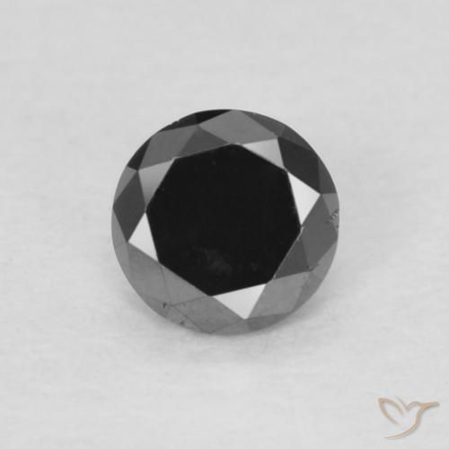 0.13ct Natural Black Diamond, Round, Opaque
