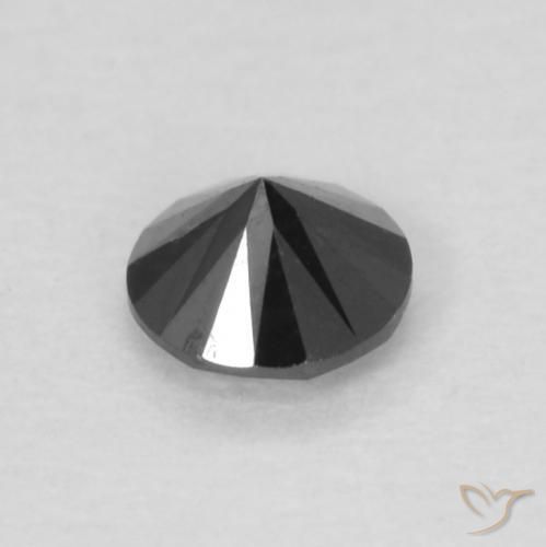 Diamond Gemstone in 3 mm (calibrated) Size for Sale, Diamond Stone in Black Color