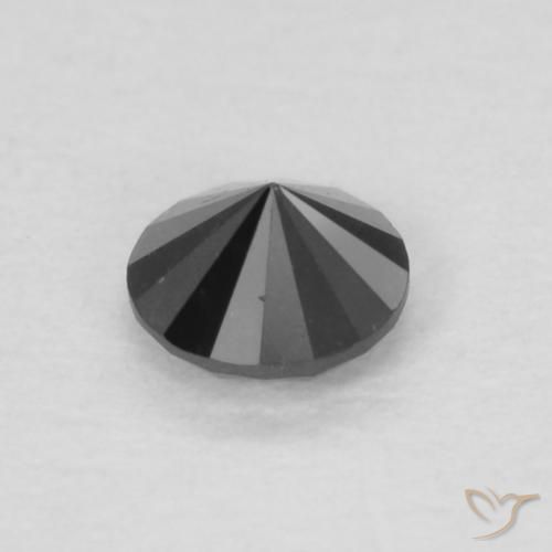 Diamond Gemstone in 3 mm (calibrated) Size for Sale, Diamond Stone in Black Color