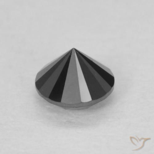Diamond Gemstone in 3 mm (calibrated) Size for Sale, Diamond Stone in Black Color