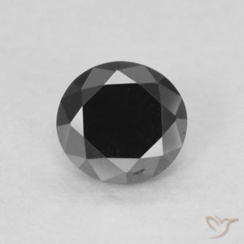 0.15ct Natural Black Diamond, Round, Opaque