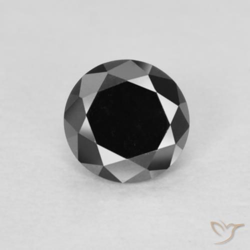 0.20 ct Black Diamond Gemstone, Diamond Gem in Diamond-Cut Shape for Sale.