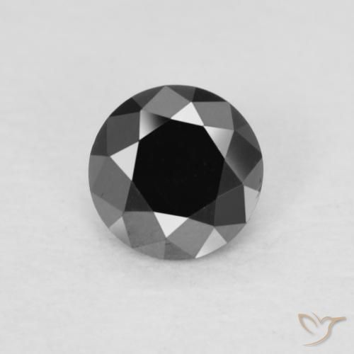 0.19ct Natural Black Diamond, Round, Opaque