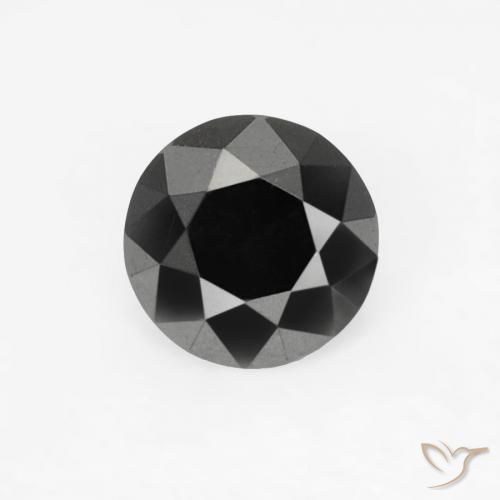 0.2 ct Black Diamond, 3.6 mm Diamond Cut From India, Photo A