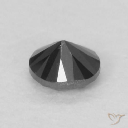 Diamond Gemstone in 2.2 mm (calibrated) Size for Sale, Diamond Stone in Black Color