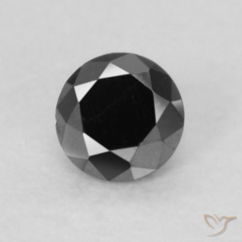 0.05ct Natural Black Diamond, Round, Opaque
