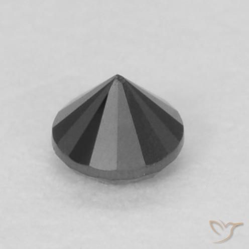 Diamond Gemstone in 2.1 mm (calibrated) Size for Sale, Diamond Stone in Black Color