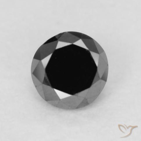 Diamante 2,1mm nero Taglio brillante dall'India, peso di 0,05 ct, gemma naturale non trattati in purezza Opaque, 1 pezzo Diamante - Colore: Nero, durezza Mohs di 10 - 10 adatto per gioielli da indossare ogni giorno, Photo A
