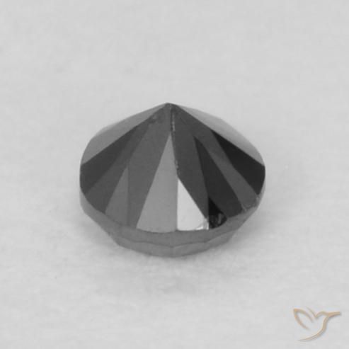 Diamond Gemstone in 2.1 mm (calibrated) Size for Sale, Diamond Stone in Black Color