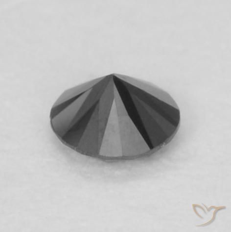 Diamond Gemstone in 2.1 mm (calibrated) Size for Sale, Diamond Stone in Black Color